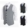 2024 Euro Code New Men's Striped Single-breasted Waistcoat Men's Casual Striped Men's Suit Retro Vest Waistcoat 2