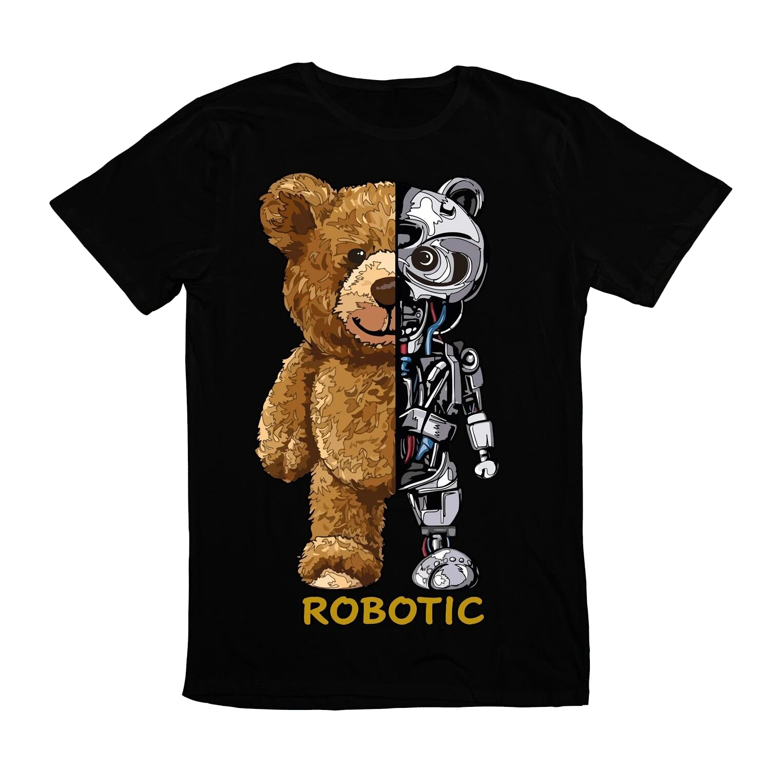 

Men Bear Robot Future Teddy Bear Cute Popular Graphic T-shirt