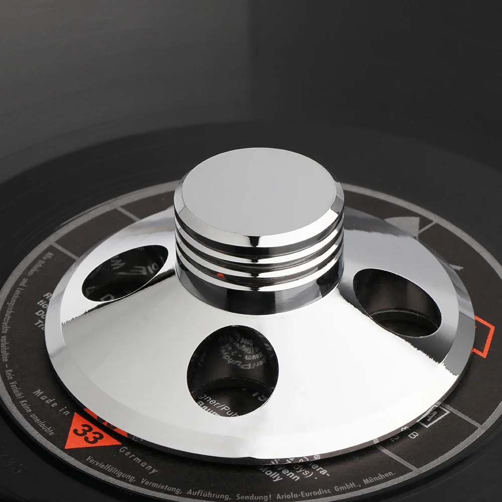 1PCS HIFI Aluminium Metall Schallplatte LP Plattenspieler Zubehör Stabilisator Disc Ausgewogene Klemme für Plattenspieler Schwarz und Splitter – Detail 18