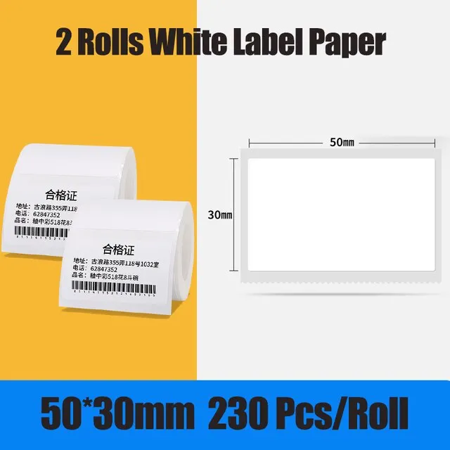 Niimbot B21 Thermal Label Printer Paper Adhesive Sticker Printing Paper Waterproof Outdoor Cable Label Jewllery Labels #R20 brushed silvery thermal transfer labels blank pet barcode adhesive sticker waterproof tear proof oil proof pet sticker label