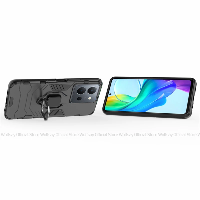 per Vivo Y36 5G Cover, KJYF Trasparente Sottile Case Morbido TPU-Silicone Protettivo Custodia per Vivo Y36 5G, Anti-Graffio Anti-Ingiallimento, 6.64 pollici - Fiore Rosa