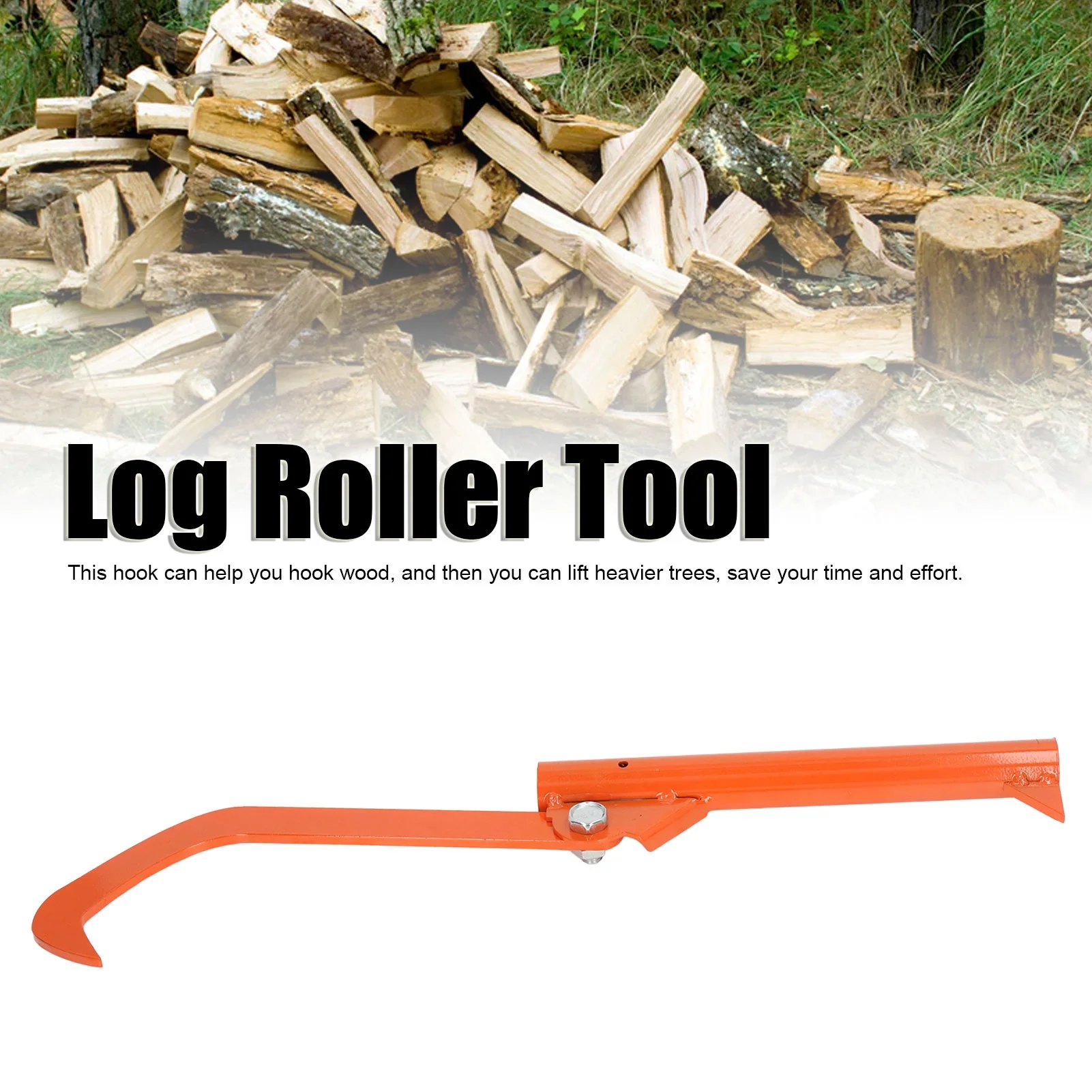 Orange Log Hook Stainless Steel Effort Saving Portable Rust Resistance Logging Cant Hooks 2