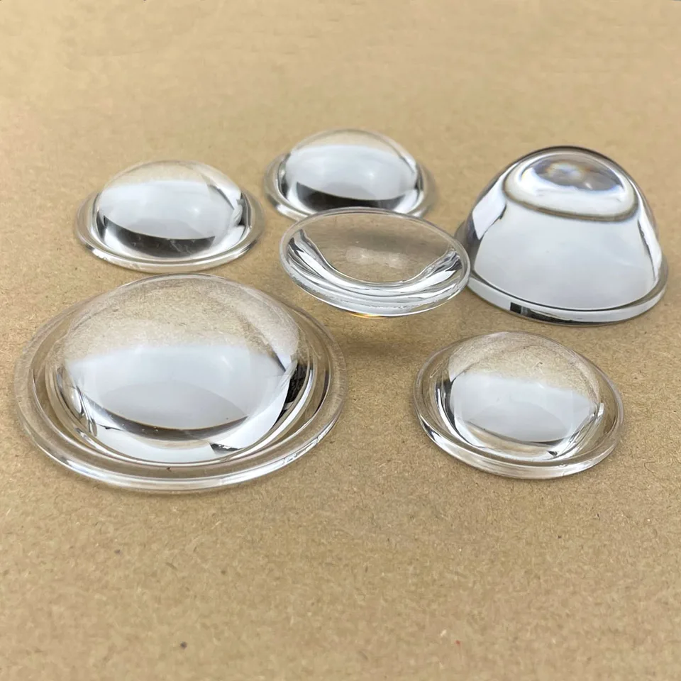 Lentille Uv Lentille LED Plan Convexe 100mm - Verre Optique 98% Transparence - Pour Projecteur LED 20-200W Angle Faisceau 60