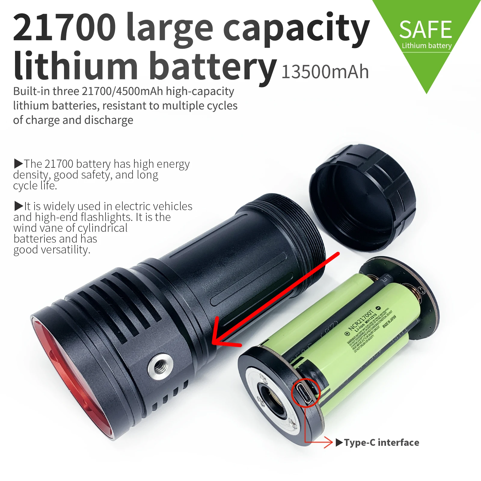 LetonPower Diving Flashlight 22800Lumens rechargeabl Underwater Lighting 100m Waterproof Torch For Photography Video Fill Light - Image 4