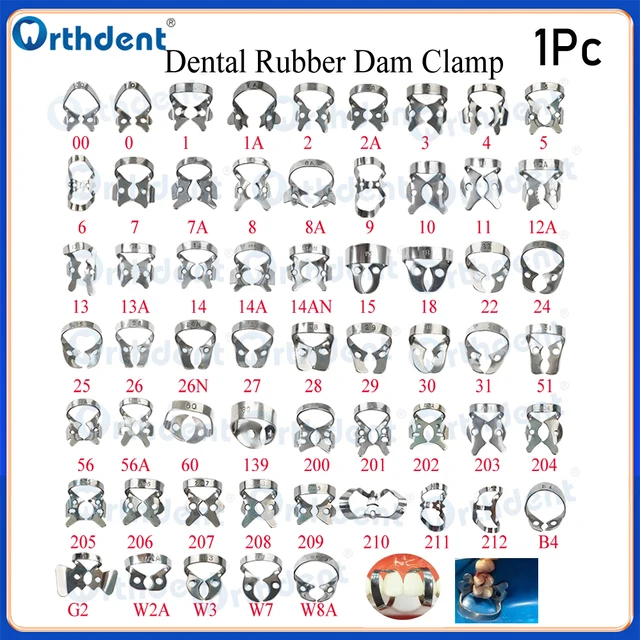 1Pc Dental Rubber Dam Clamp Stainless Steel Endodontic Restorative Dam Clip Holder Oral Orthodontic Material Dentist Tool