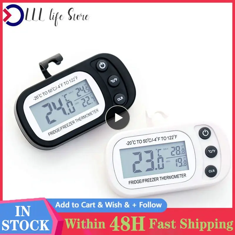 

Electronic Thermometer And Hygrometer Digital LCD Refrigerator Thermometer Household Freezer Anti-humidity Thermometer