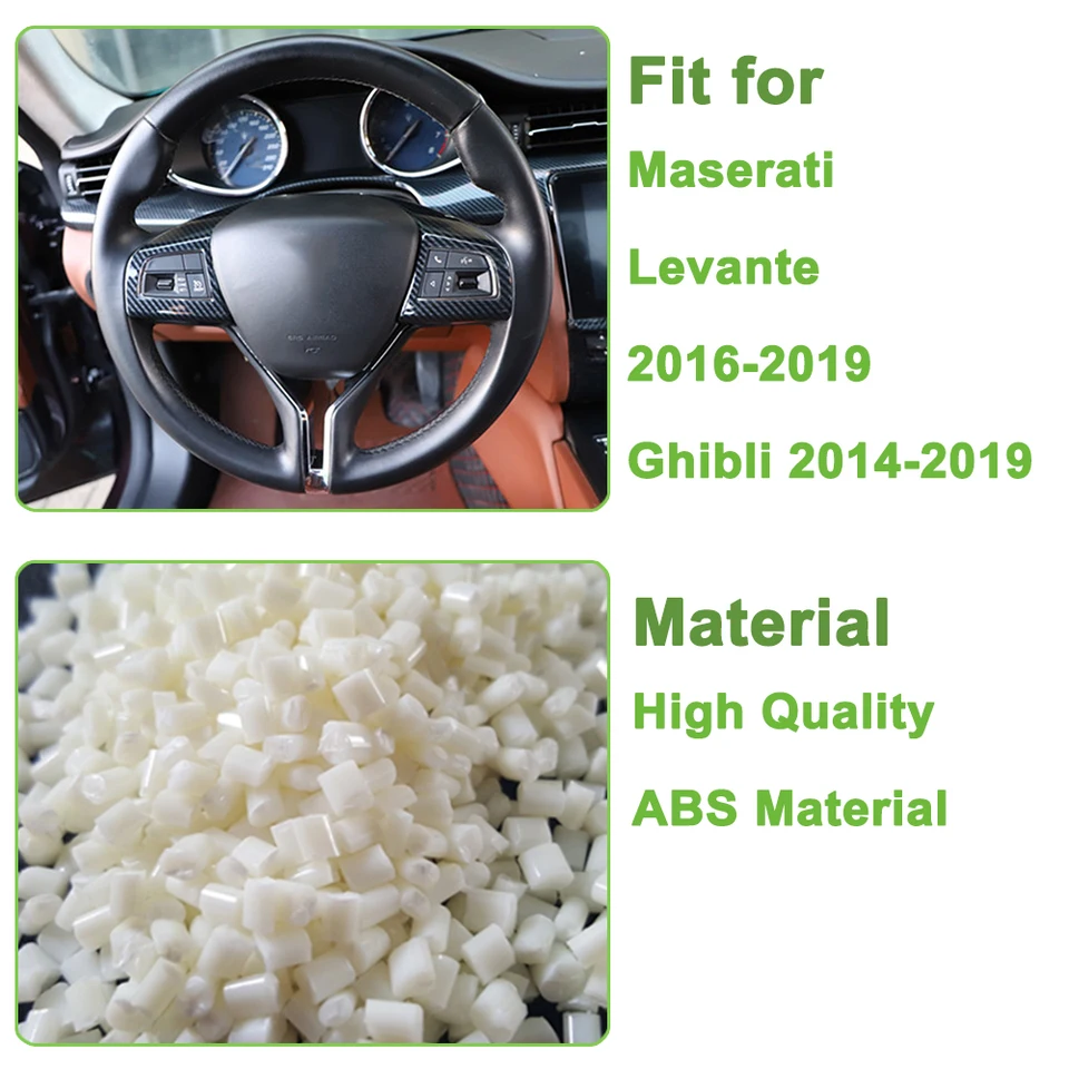 Kit Autocollants & Décoration Volant Pour Maserati Levante & Ghibli - Accessoires Intérieurs Voiture Style Et Protection