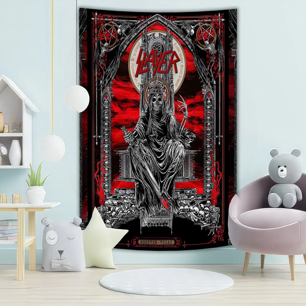 

New Slayers Rock Band Reign In Blood Hot Aesthetic Hang Decorations On Room Or Club Walls Tapestry Banner Flag
