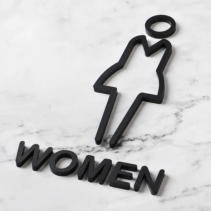 Bathroom Door Wall Stickers 4