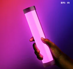 LUXCEO Portable RGB Video Light for Creative Content Creation (V8 light)