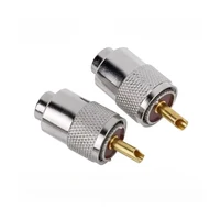 UHF PL259 ขั้วต่อชายบัดกรีสำหรับ RG8X RG59 RG8 RG6U สายโคแอกเชียล RF Fitting 4