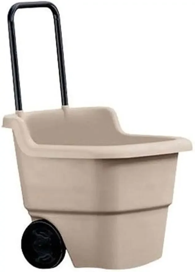 Resin 15.5 Gallon Multi-Purpose Cart with Wheels BrownTaupe Beach Wagon