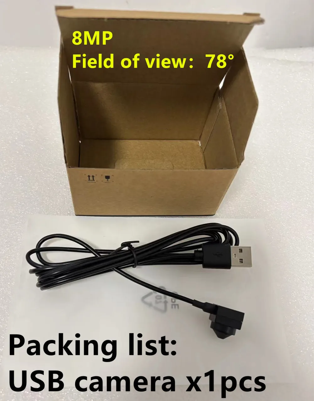 4K Ultra HD Mini USB Type-C Webcam with 3.7mm Lens for Indoor Video Security