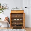 Retro 5 Tier Shoe Rack Classic Passageway Storage Cabinet with Drawer for Home Living Room Bedroom Chic Shore Hanger Tools 4