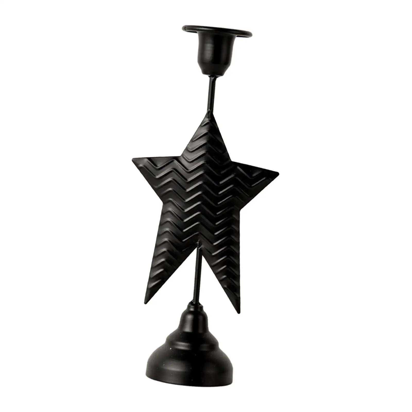 Black Iron Conical Candle Holder Centerpiece Table Decoration Bedroom Decorative