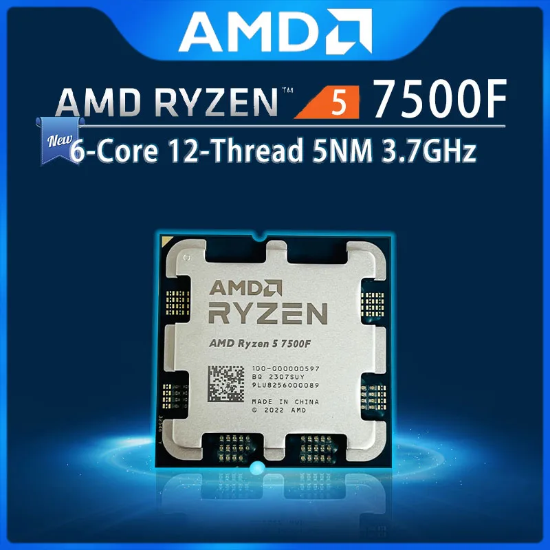 NEW AMD Ryzen 5 7500F R5 7500F 3.7GHz 6-Core 12-Thread CPU Processor 5NM  L3=32M 100-000000597 Socket AM5 Origin - AliExpress