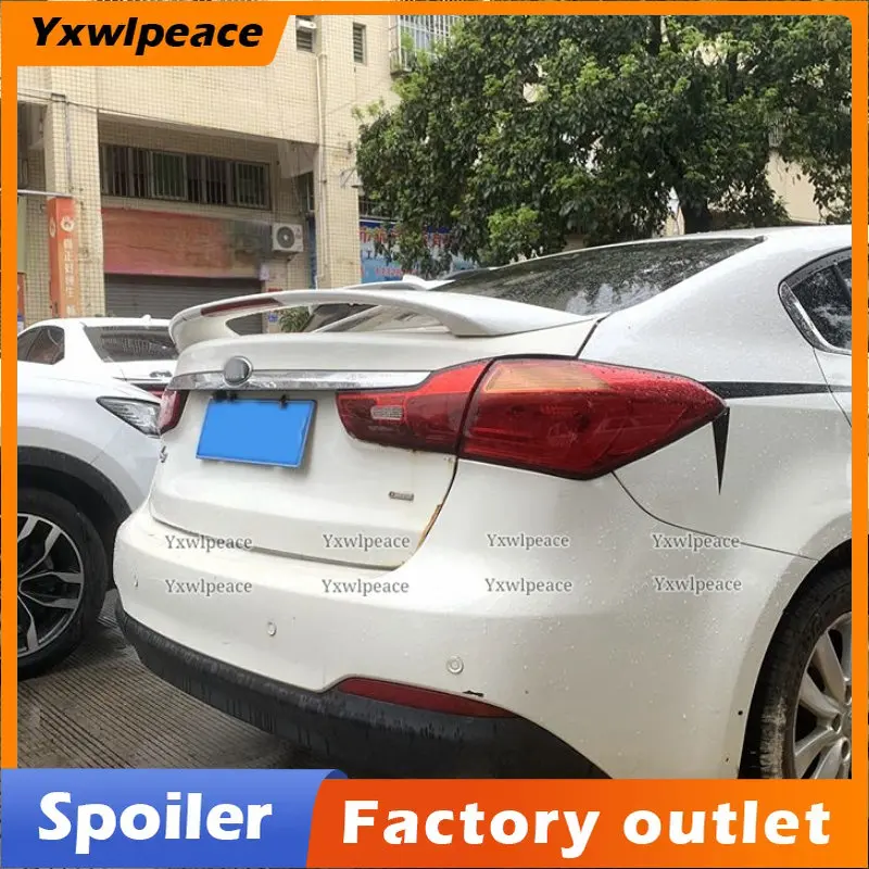 

For Kia Forte K3 2012 2013 2014 2015 Spoiler High Quality ABS Material Unpainted Color Car Rear Trunk Lid Spoiler Wing