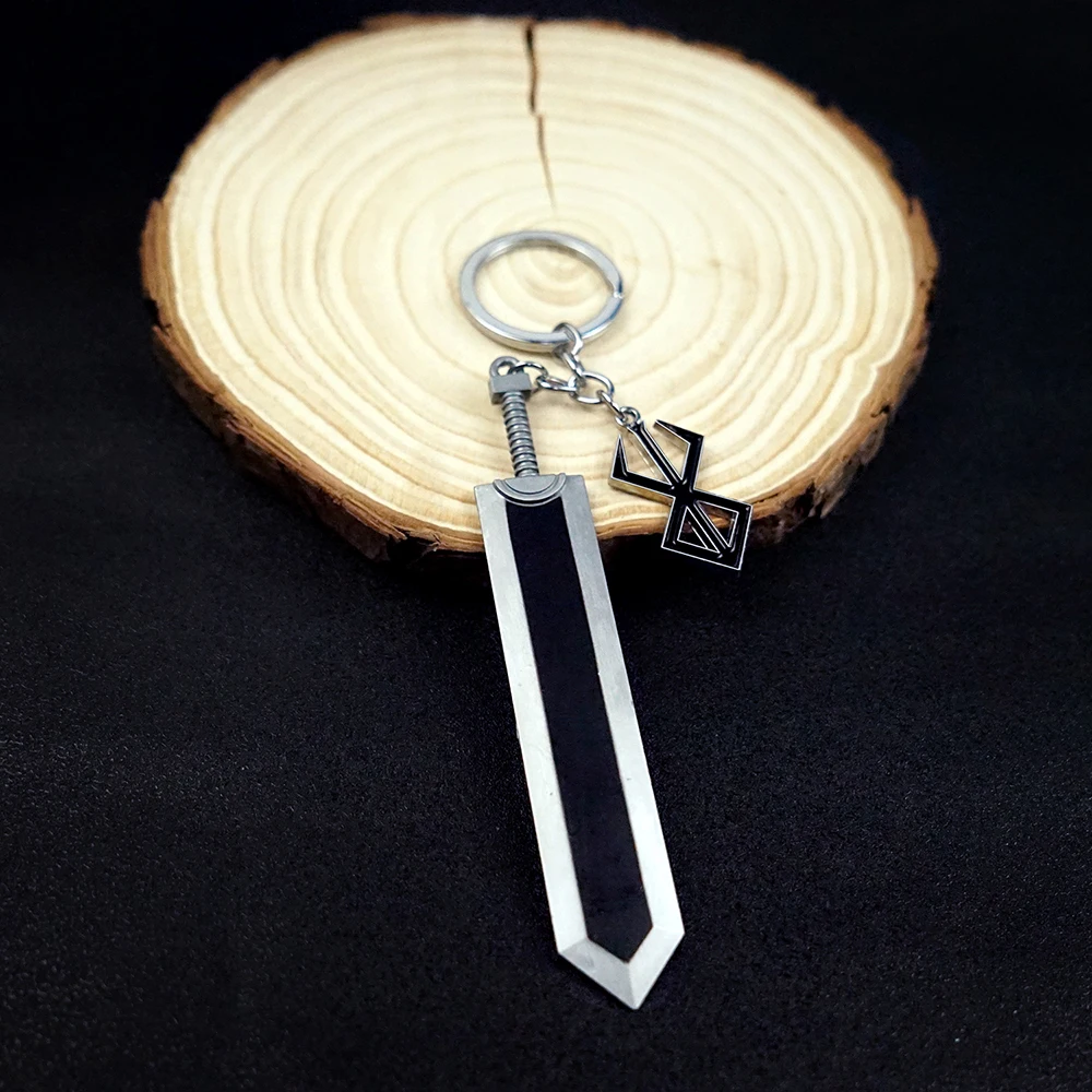 Berserk Anime Keychain Guts Sword Jewelry Set Key Chain Keyrings Keychains for Men Women Accessories Key Ring Pendant llaveros