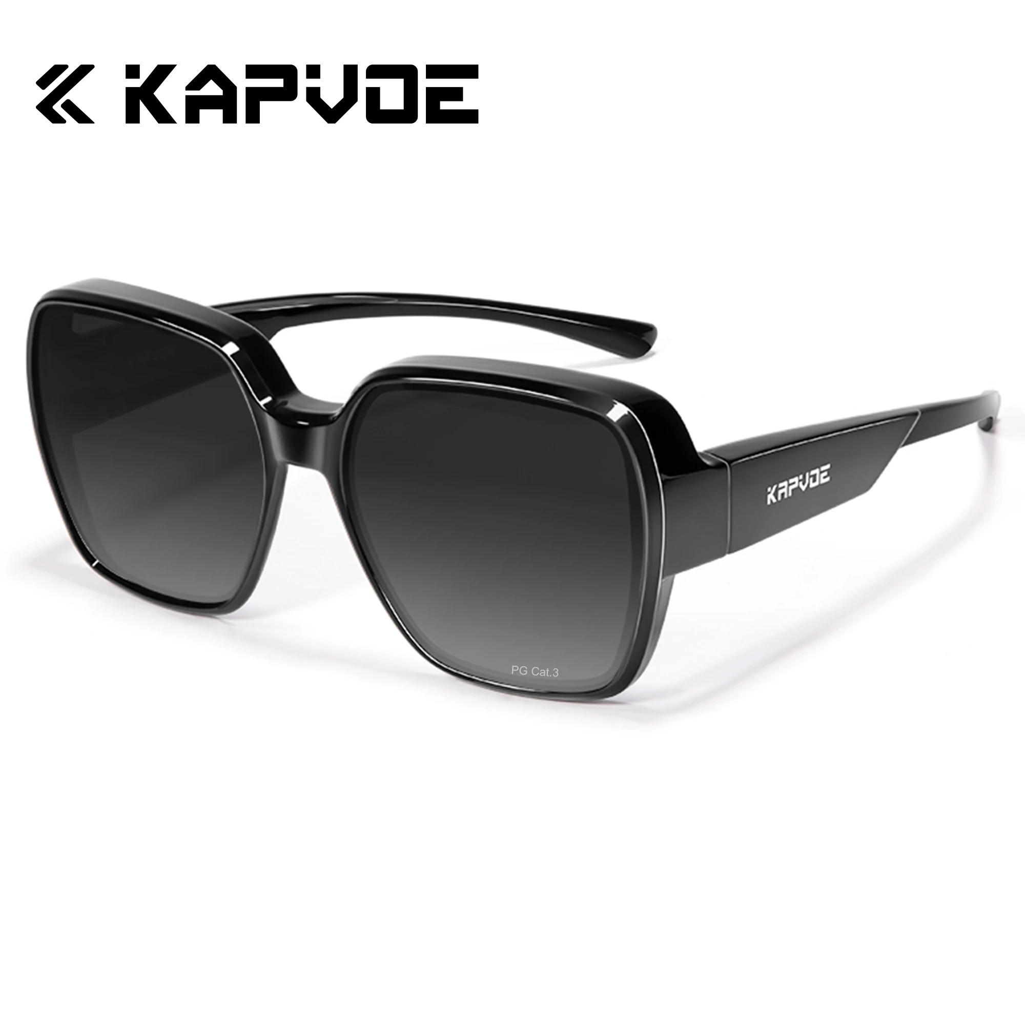 Kapvoe Fitover Sunglasses Oversized Square Polarized for Myopic Glasses Men Gla…