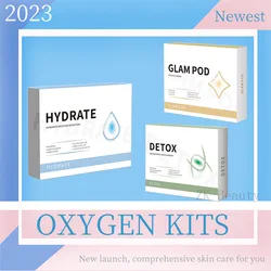 New 6 Types Product CO2 Oxygen Kit GLAM DETOX HYDRATE BALANCE ILLUMINATE REVIVE Pods Skin Care Skin Rejuvenation Beauty Product