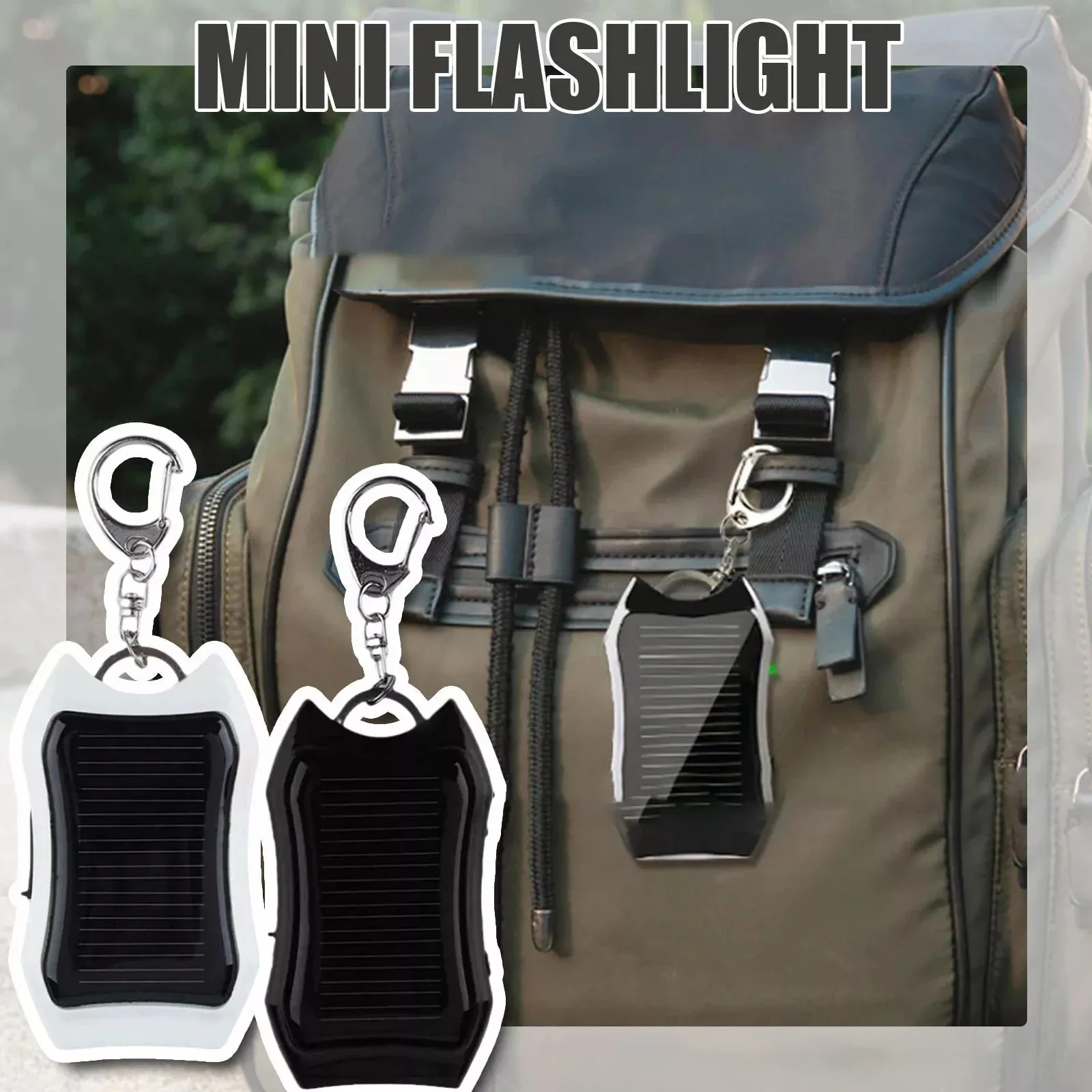 

Solar Keychain Flashlight Solar Charger Multifunctioal Solar Powered LED Flashlight Portable Outdoor Solar Charger Lamp Keychain