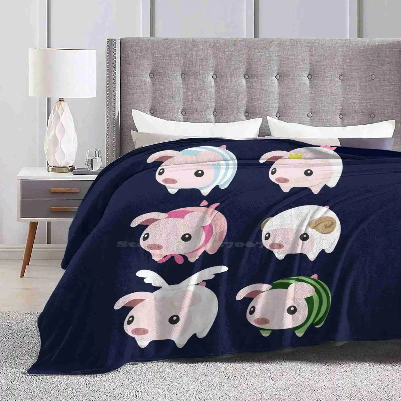 Poogie Piggie Monster Hunter Stampa Tutte E 6 Coperte Morbide Super Calde Gettare Su Divano/Letto/Viaggio Mh4U Mh3U Monster Hunter 3 Ultimate