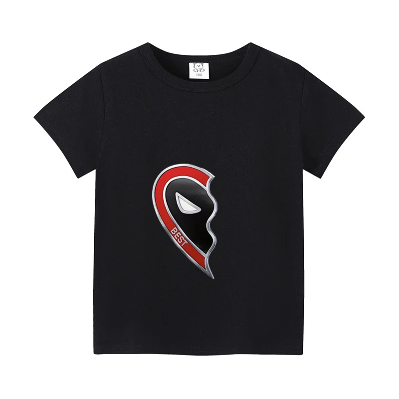 Deadpool Wolverine T-shirt for Kids Summer Short Sleeve Tee Boys Clothes Fashion Children's Clothing Friends Top Shirts Gifts 5