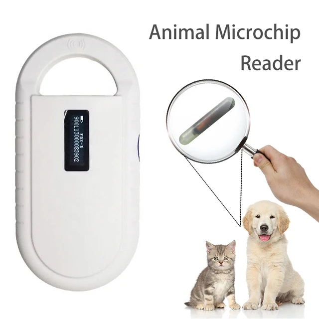 Pet Microchip Scanner Handheld Animal Chip Reader Portable RFID Reader Supports for ISO 11784/11785 FDX-B and ID64 EMID 1