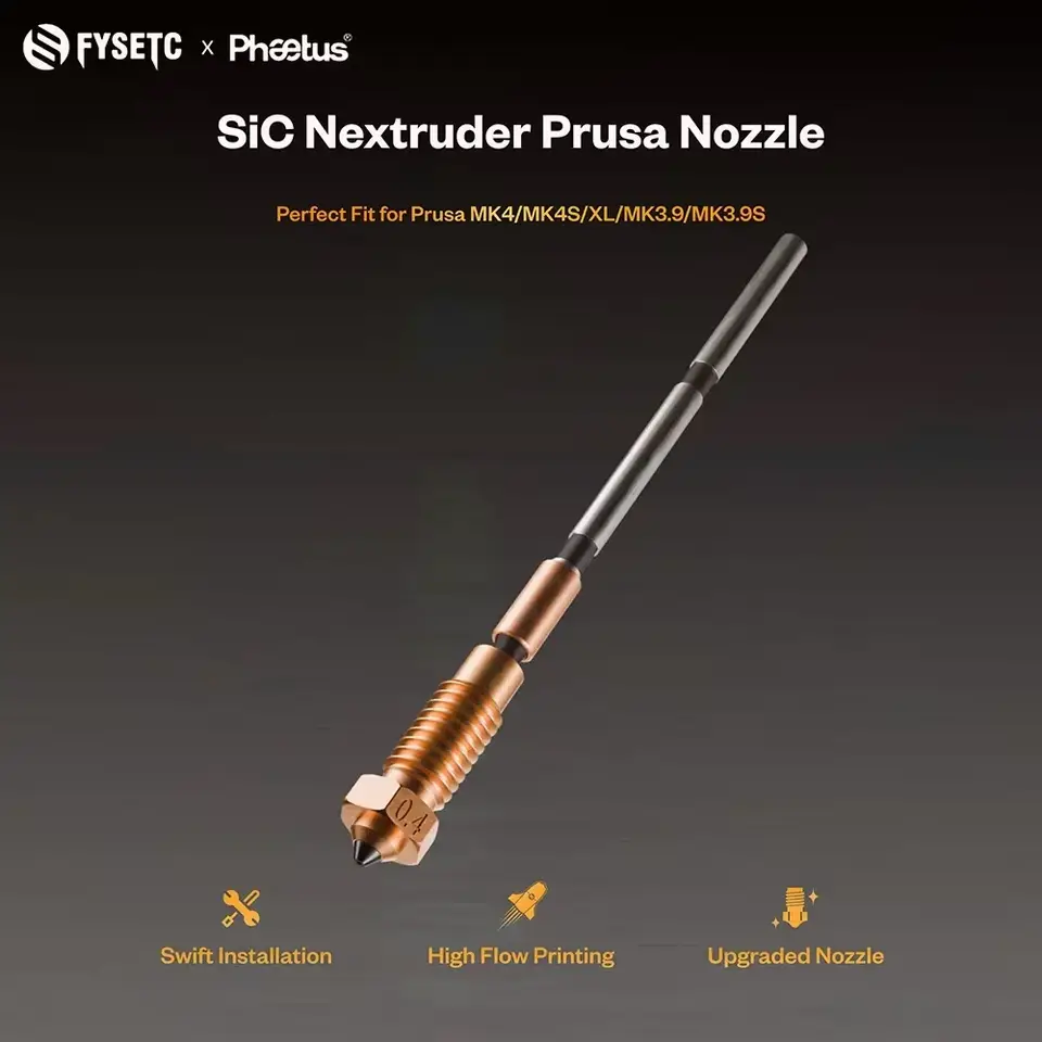 For Phaetus Sic Nextruder Prusa MK4 Upgraded Nozzle 0.4/0.6MM MK4S suitable for high wear Resistance 3D printer part image 6