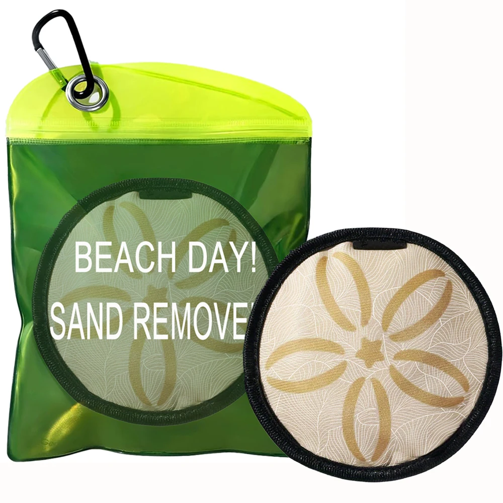 New Sand Remover For Beach Sand Removal Bag Powder Pouch Remover Brush Beach Vacation Camping Essentials