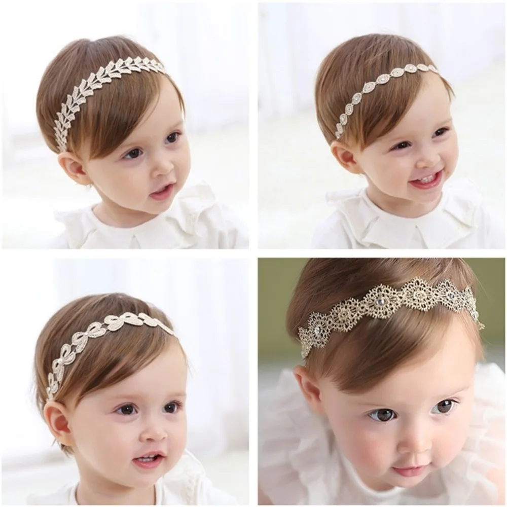 Cute Lace Cotton Headband for Newborn Baby Girls