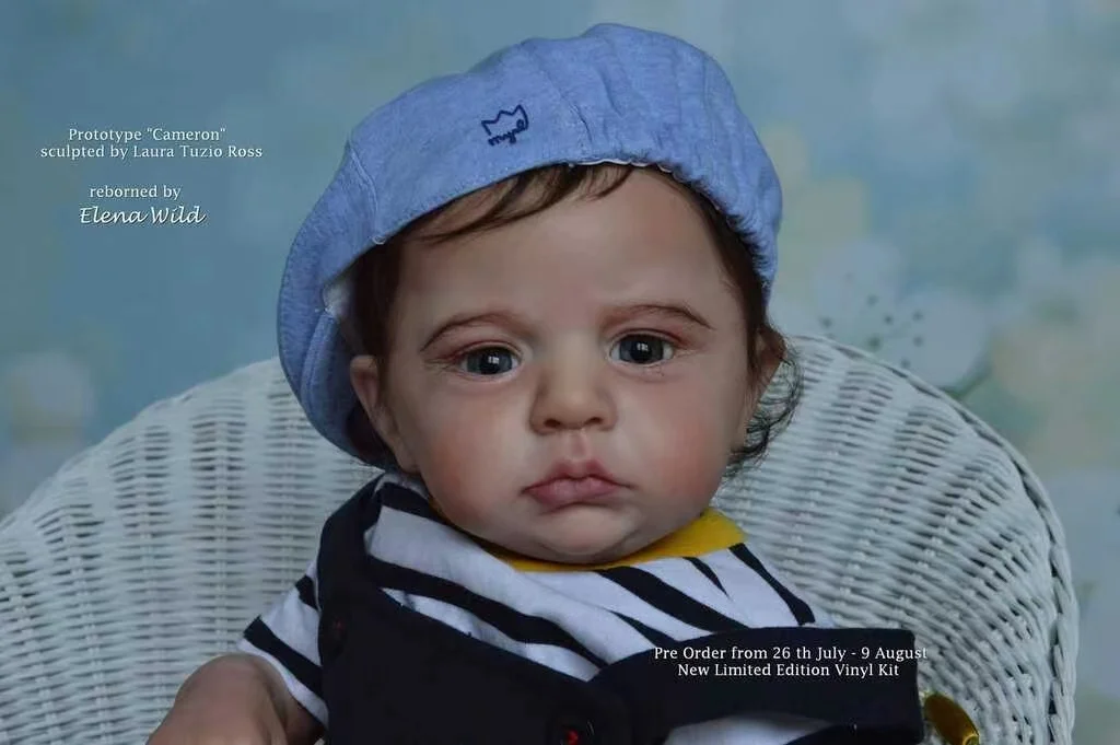 【Choose Boy/Girl Belly】FBBD 23inch Reborn Baby Doll Kit Cameron By Laura Tuzio Ross Unpainted Kit limited Edition With COA