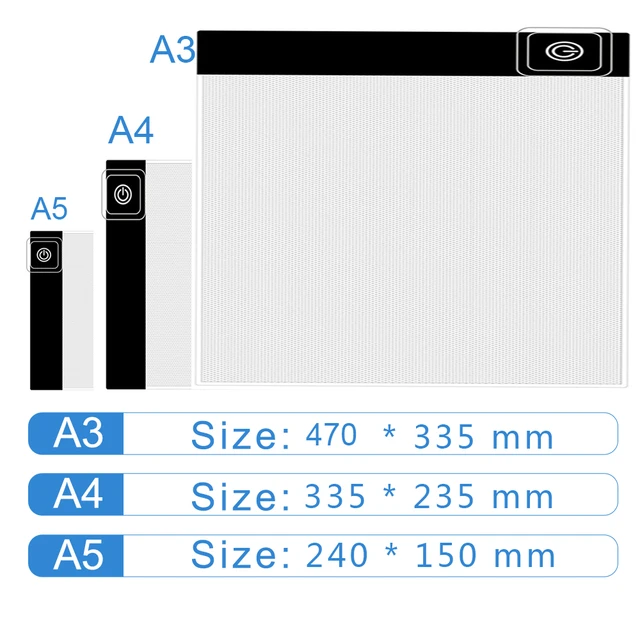 Eye Protection A5 LED Drawing Tablet Diamond Painting Board Copy