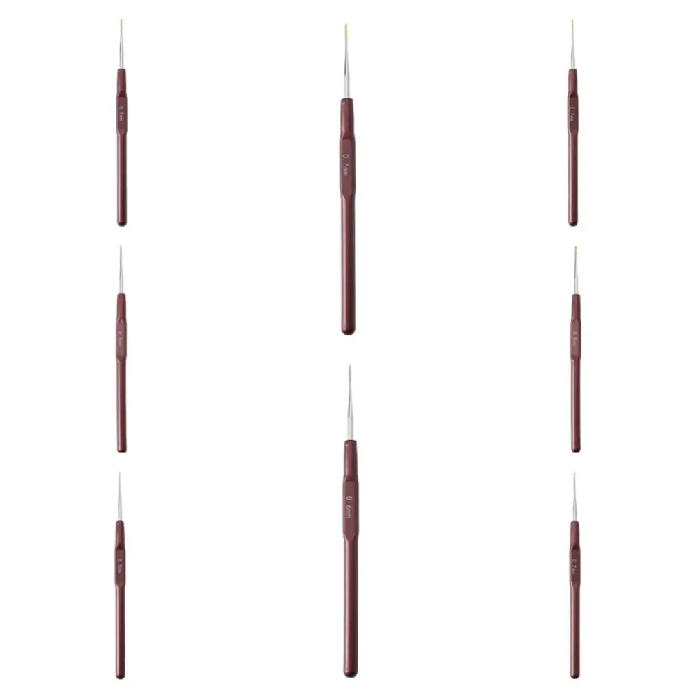 Description Picture 2 of itemKnitting Hook Needle Metal Plastic Crochet Hooks Hair Extension 0.5Mm 0.6Mm 0.7Mm 0.8Mm Micro Hook for Making Braiding