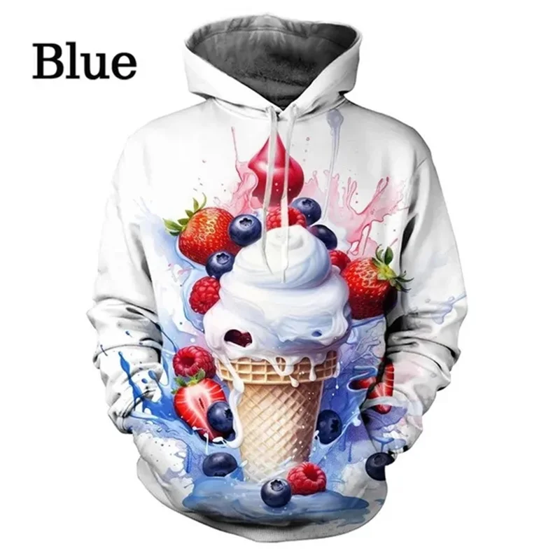 thumbnail image 1 of Sudadera con capucha con estampado de helado, sudadera con gráficos en 3D para hombre, sudadera de moda de otoño e invierno para niños, sudadera con capucha informal, ropa para mujer, 1 of 5