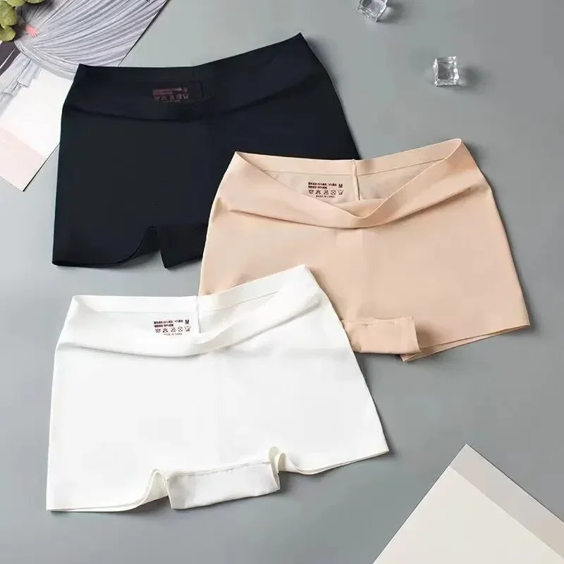 Safety Shorts Women Seamless Safety Short Pants Panties Anti Exposure Underwear L XL Black Casual Ventilate Soft Sports Fitness Yoga