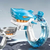 Fully Automatic High Pressure Electric Shark Water Gun Toy Continuous Spray Large Capacity Water Blaster Birthday Gift for Kids 2