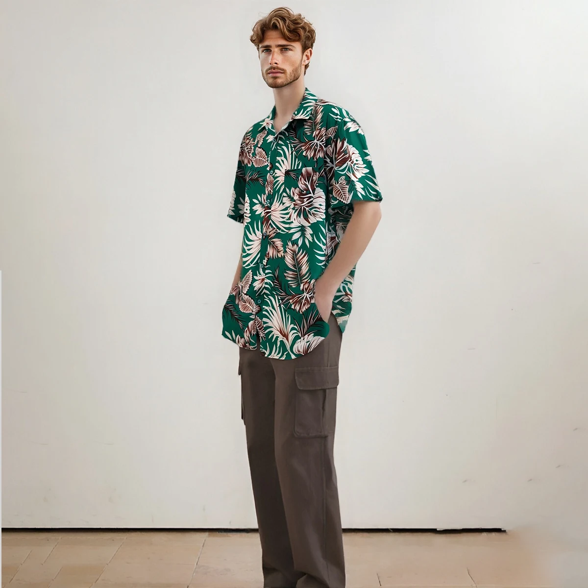 Chemises d'été à manches courtes pour hommes, style hawaïen, imprimées, amples et décontractées, hauts décontractés pour hommes, t-shirts de plage légers et amples à manches courtes