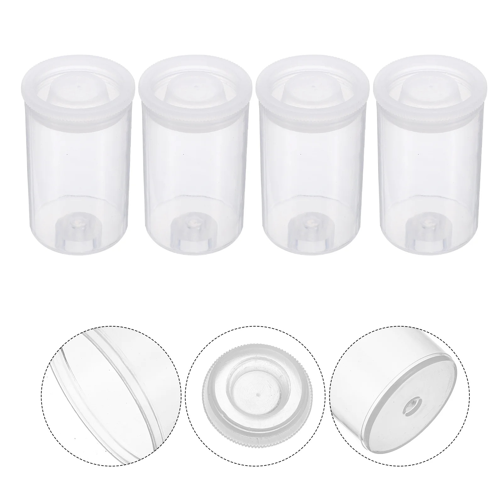 

30 Pcs Film Roll Storage Case Plastic Bottle Cylindrical Bait Container The Pet Bottles