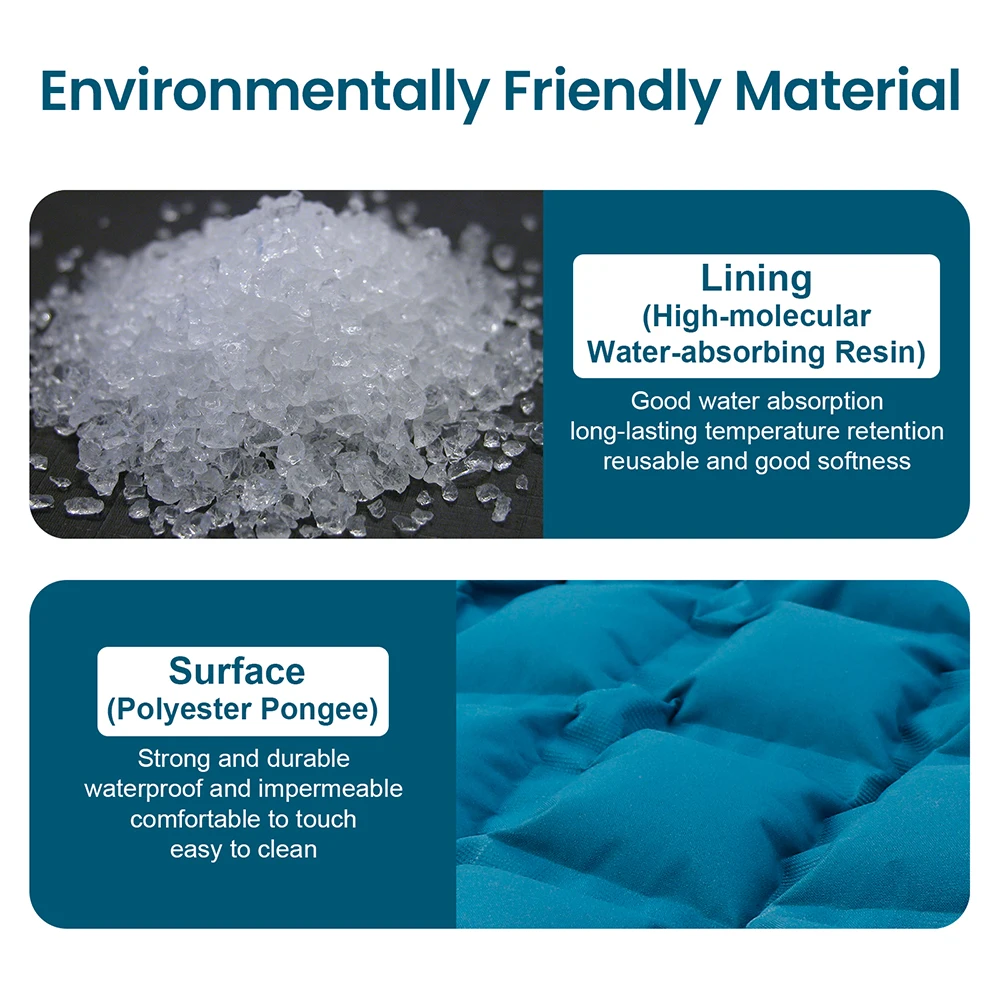 2-IN-1 Ice & Hot Compress Pad Waterproof 58*35cm Multi-functional Ice Cooling Pack Heatng Compress Pad Reusable Body Cooler Mat