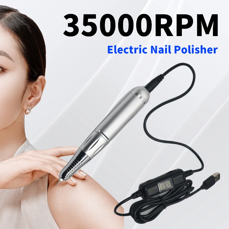 DDQ Nail Drill Machine with Ceramic Bit Set - 30000/35000RPM