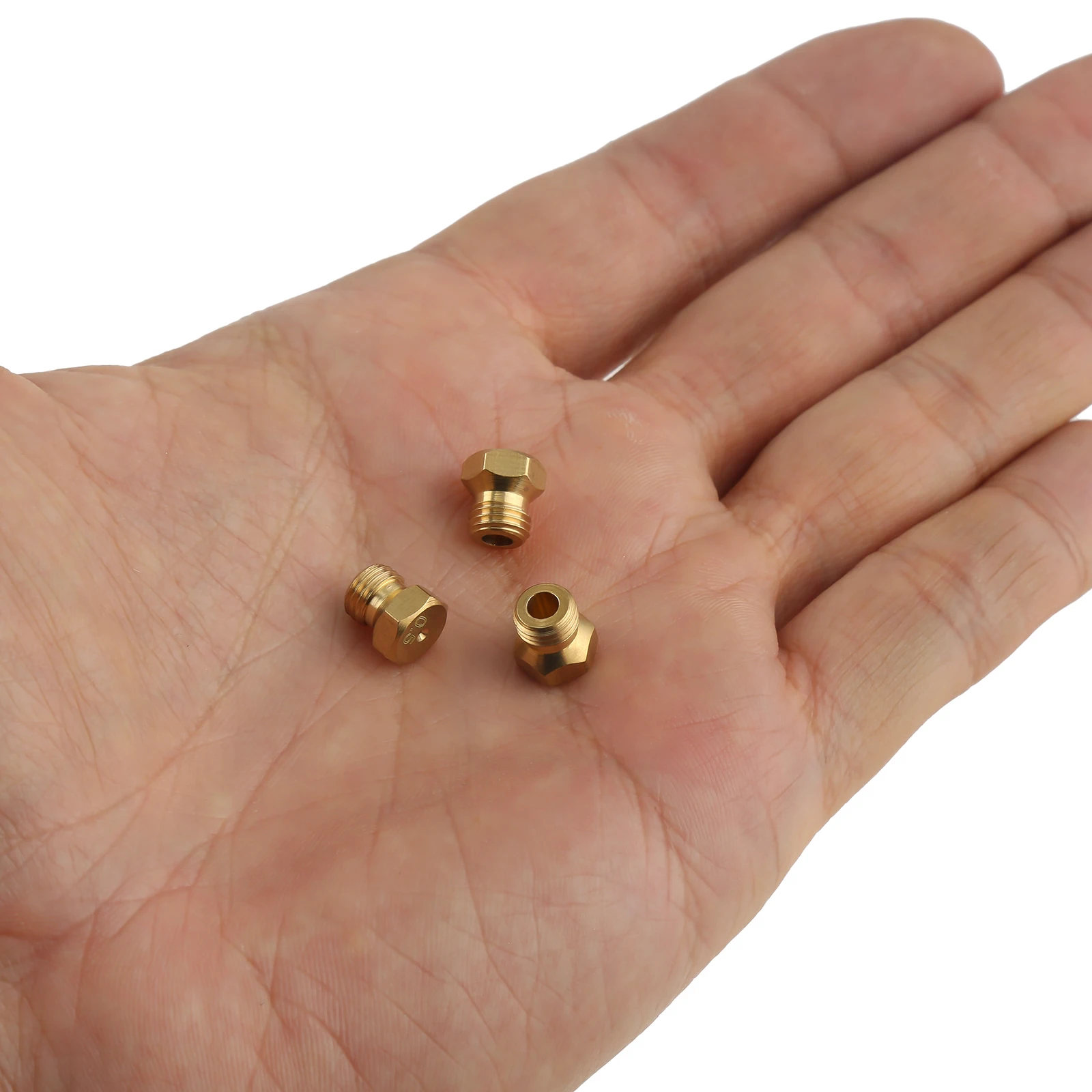 Brass Jet Nozzle 20Pcs M6&times;0.75mm/0.5mm for Propane LPG Natural Gas Pipe Water Heater DIY Burner Parts LP Gas Conversion Kit gas burner nozzle
