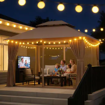 10x12 Patio Gazebo Canopy Shelter 5