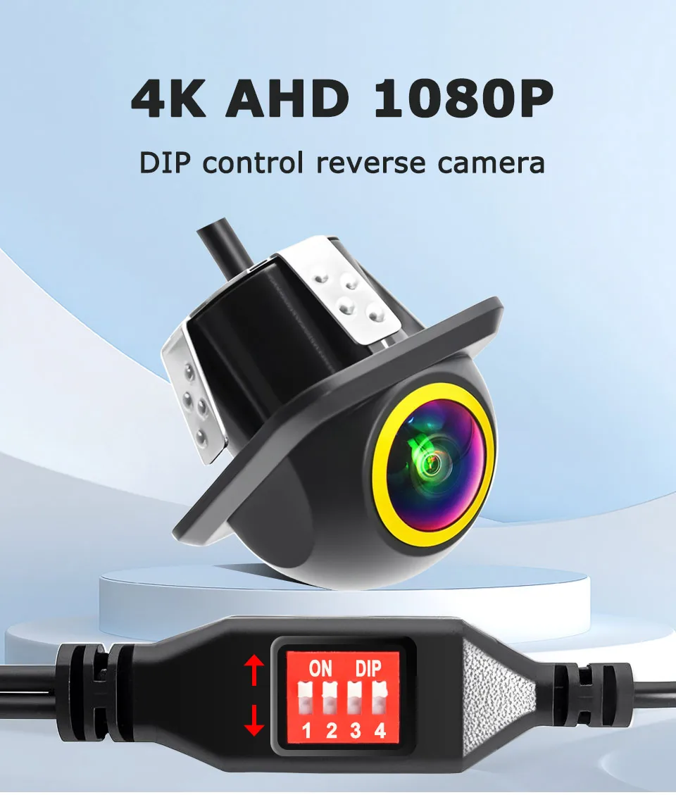 4K 골든 2053 NTSC 1080P 안드로이드 차량 후방 카메라 범용 후방 주차 카메라 야간 투시 방수 AHD 컬러 이미지