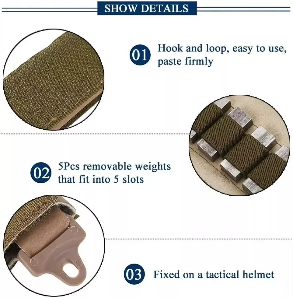 Outdoor Tactical Helmet Balance Weight Pack Feed Iron Block Detachable Universal Battery MICH Oxford Cloth Weight Bag