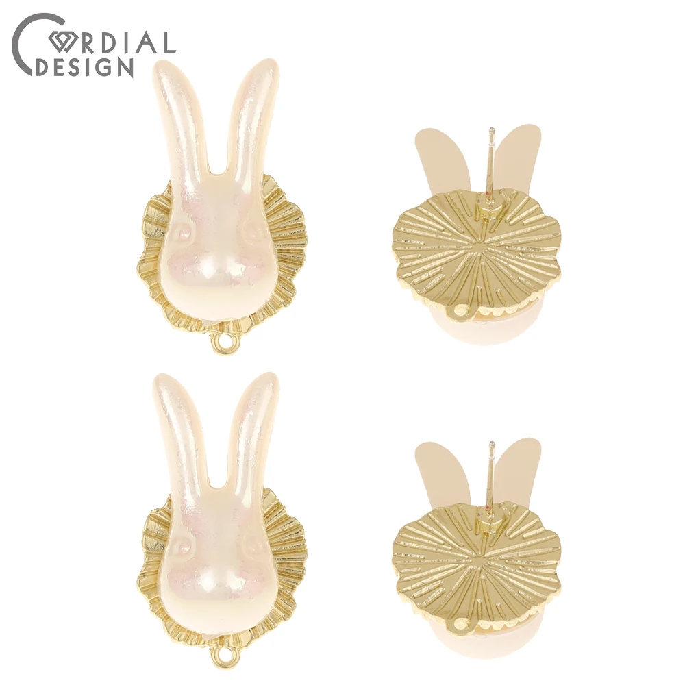 

Cordial Design 50Pcs 18*30MM Jewelry Accessories/Animal Shape/DIY/Imitation Pearl/Earrings Stud/Jewelry Findings & Components