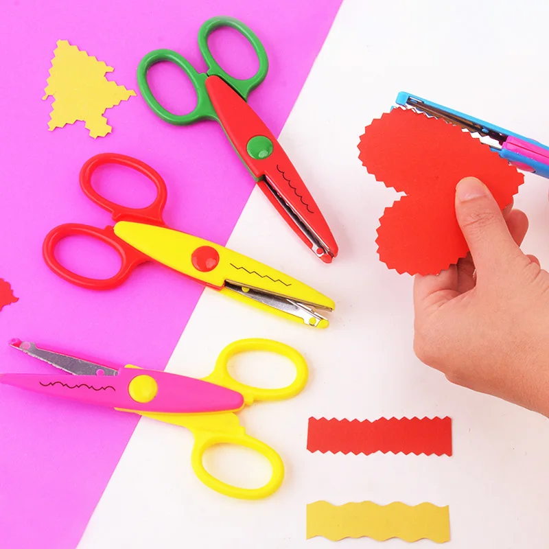 Paper Edge Scissors Set Kid Safety Cuttintg Scissors Decorative Craft Art  Scissors for Teachers Students Crafts Scrapbooking DIY Photos Album Pack of
