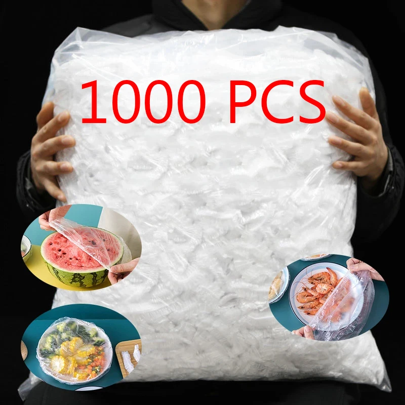 Plastic Wrap 100/1000 pcs Saran Disposable Food Cover Grade for Fruit Vegetable Storage Kitchen Fresh Keeping