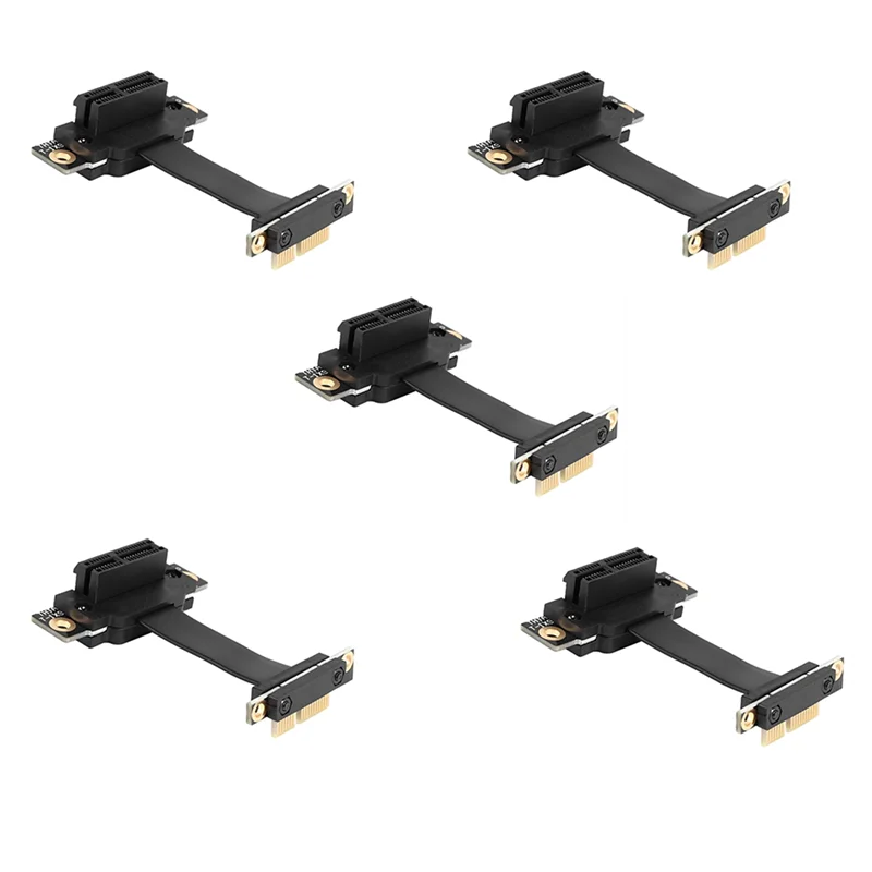 B50B-5X PCIE X1 라이저 케이블 듀얼 90도 직각 PCIe 3.0 X1 - X1 연장 케이블 8Gbps PCI Express 1X 라이저 카드 5CM