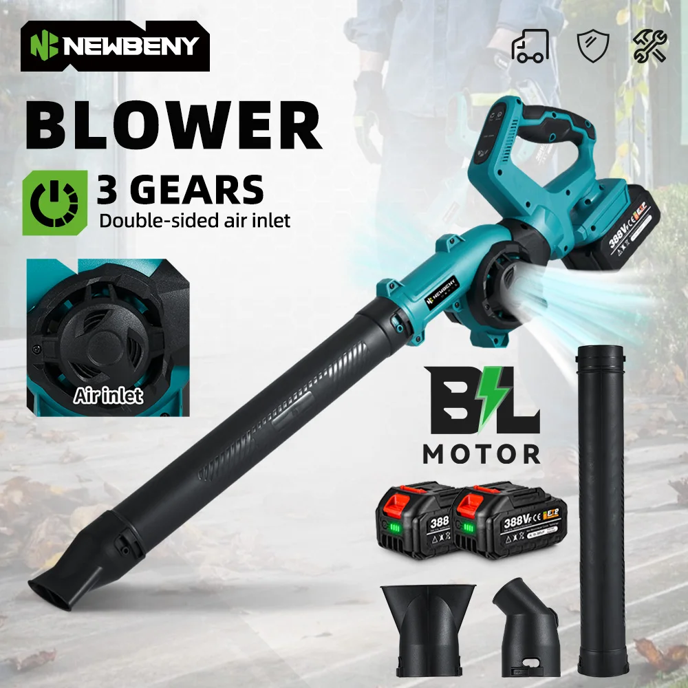 Cordless Electric Blower 270&deg; Rotation Adjustment 3 Gears Leaf Vacuum Dust Snow Cleannig Tools For 18V Battery electric blower